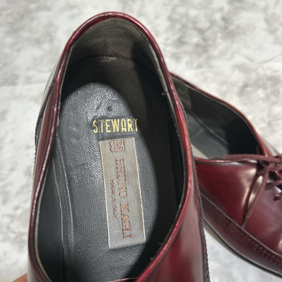 BRUNO MAGLI STEWARD MENS DRESS SHOES LEATHER MADE IN ITALY BURGUNDY Sz 9 - Picture 11 of 11
